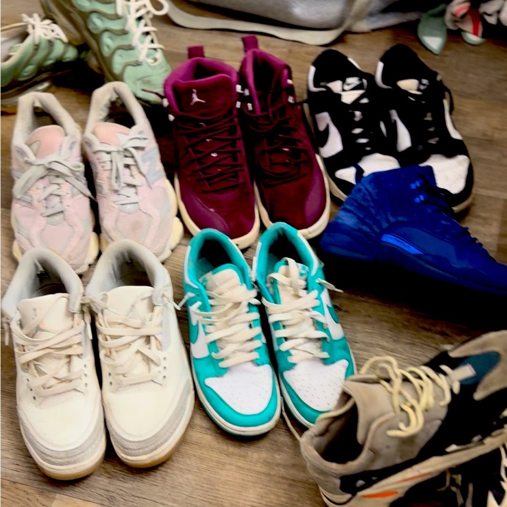 8 Pair Sneaker Haul sizes 9-10.5 Nike, Adidas, New Balance!!